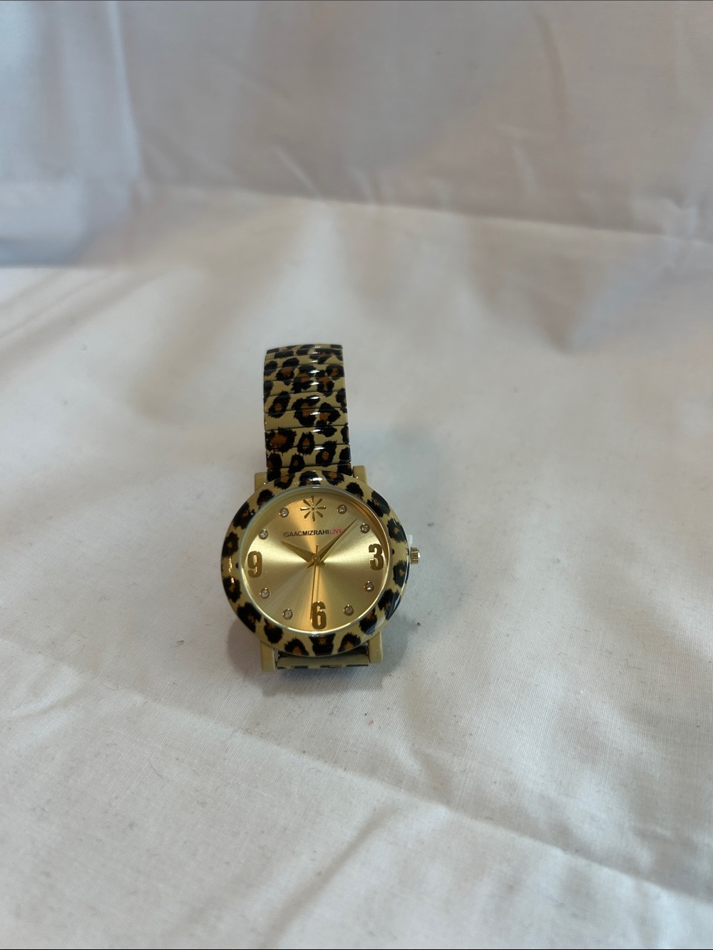 Isaac Mizrahi Gold Dial Leopard Print Women's Watch